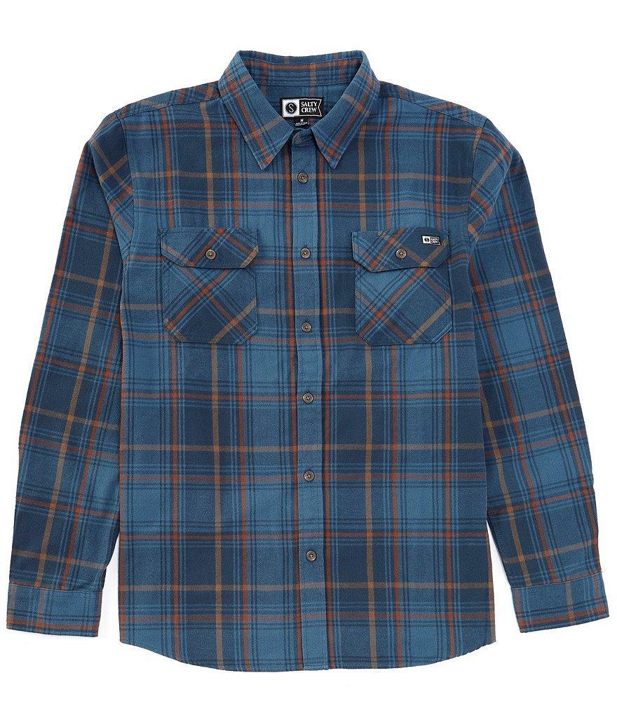 Salty Crew Long Sleeve Daybreak Yarn Dyed Plaid Flannel Shirt Product Image