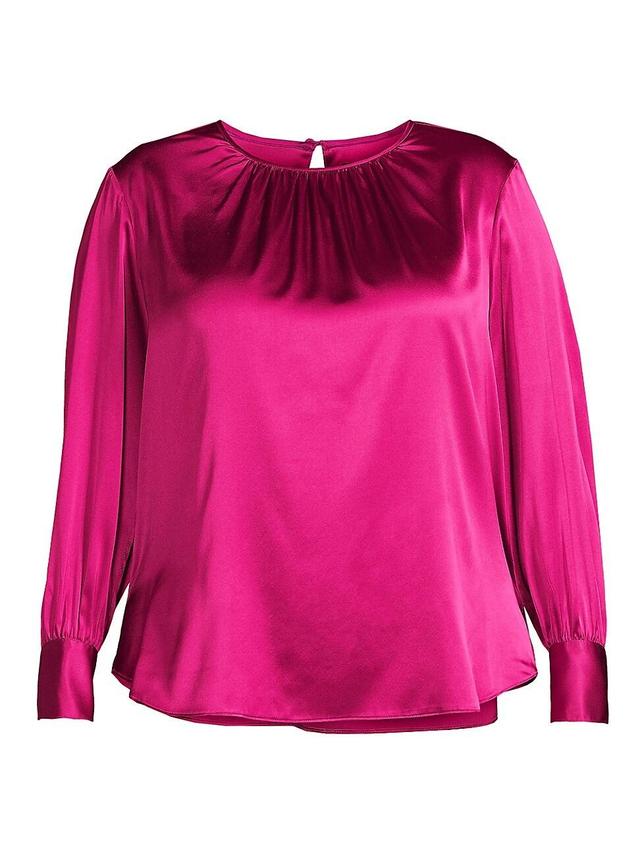 Womens Plus Mimosa Stretch Silk Blouse Product Image