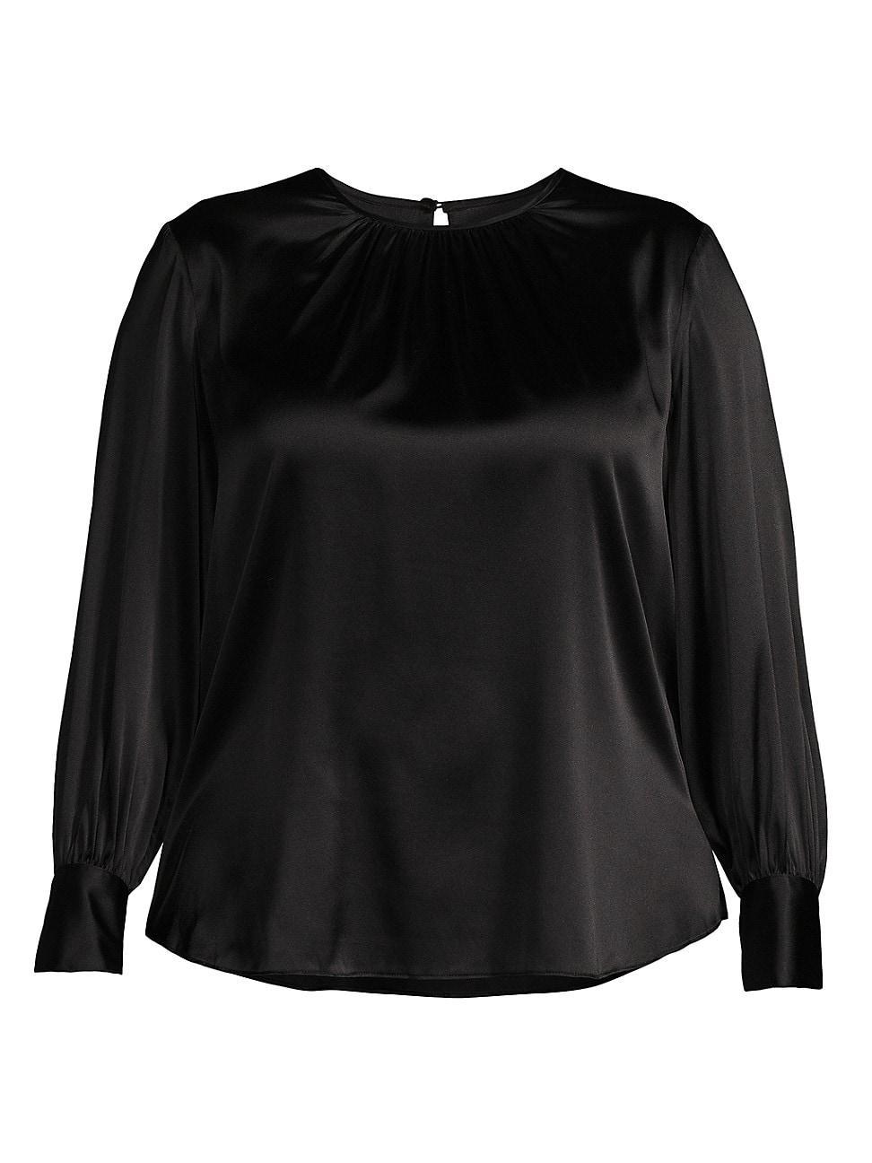 Womens Mimosa Pleated Silk Blouse Product Image