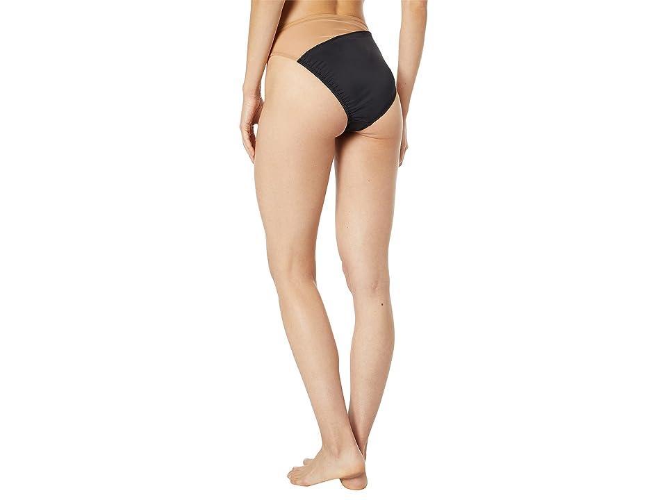 Norma Kamali Snake Mesh Bottom Black. (also in S, XS). Product Image