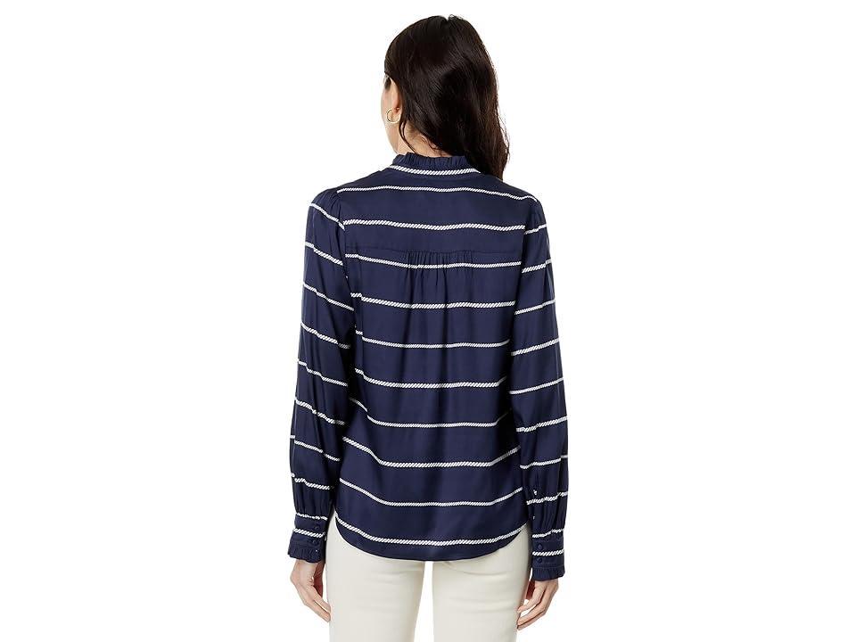 Womens Printed Twill Button-Front Shirt Product Image