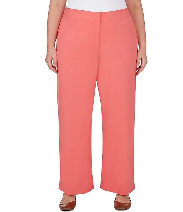 Ruby Rd. Plus Size Elastic Back Waist Straight Leg Pants Product Image