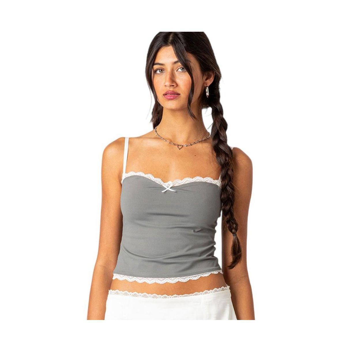 Womens Alara lace trim tank top Product Image