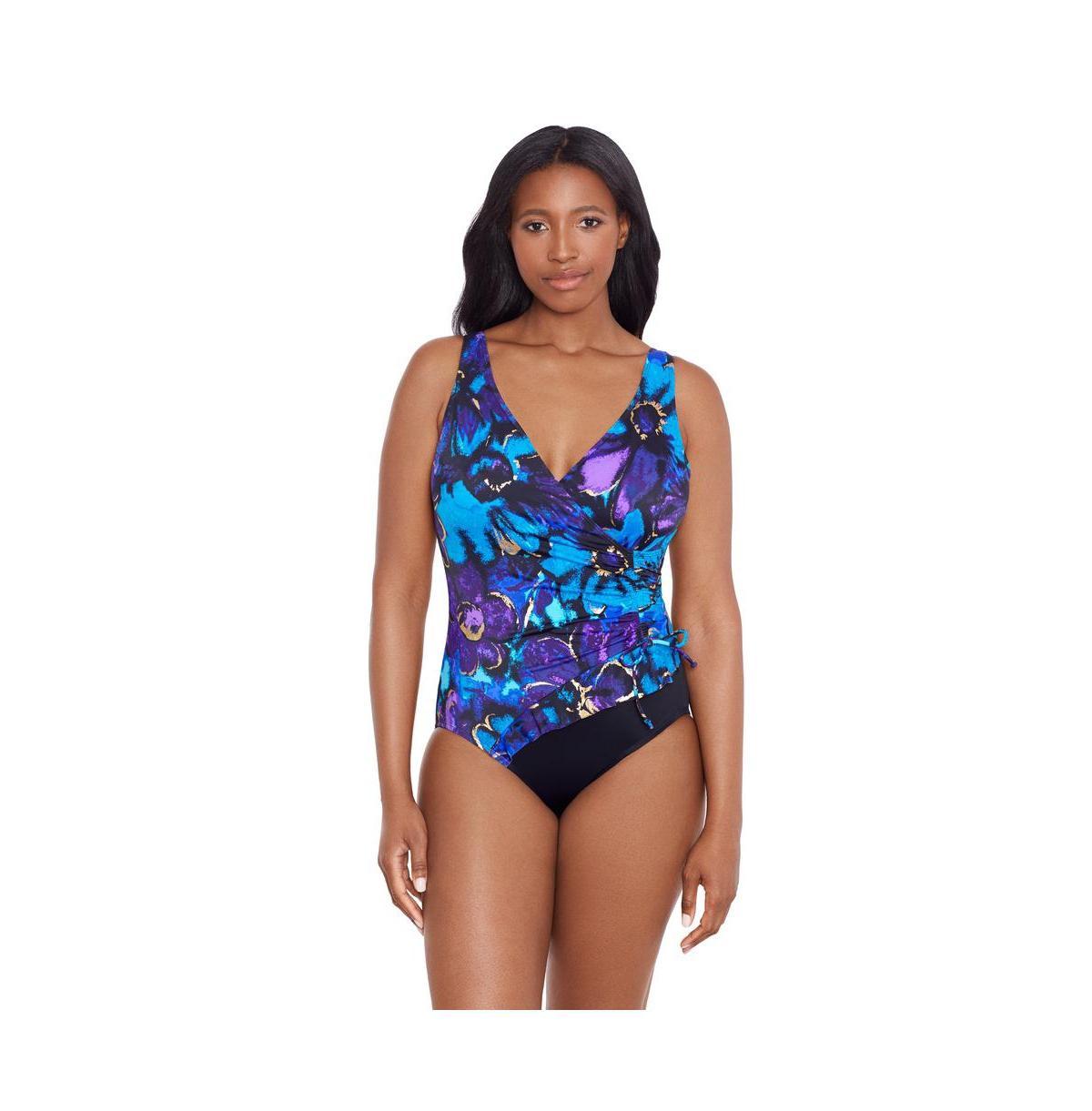 Women's Ruffle Surplice One-Piece Swimsuit Product Image