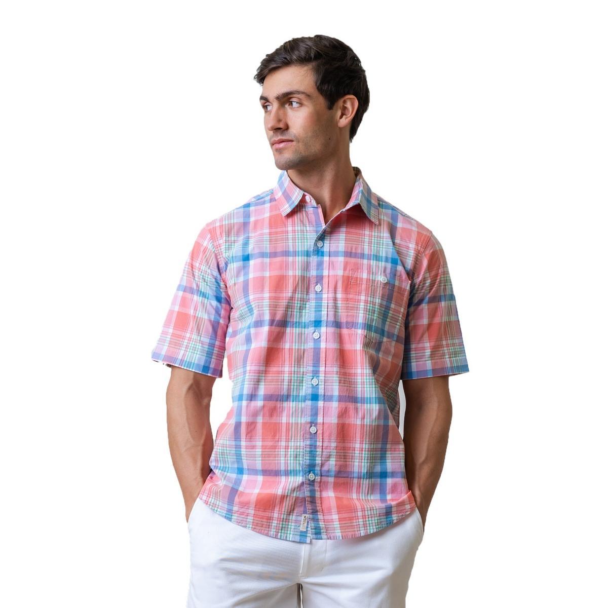 Hope & Henry Mens Short Sleeve Poplin Button Down Shirt Product Image