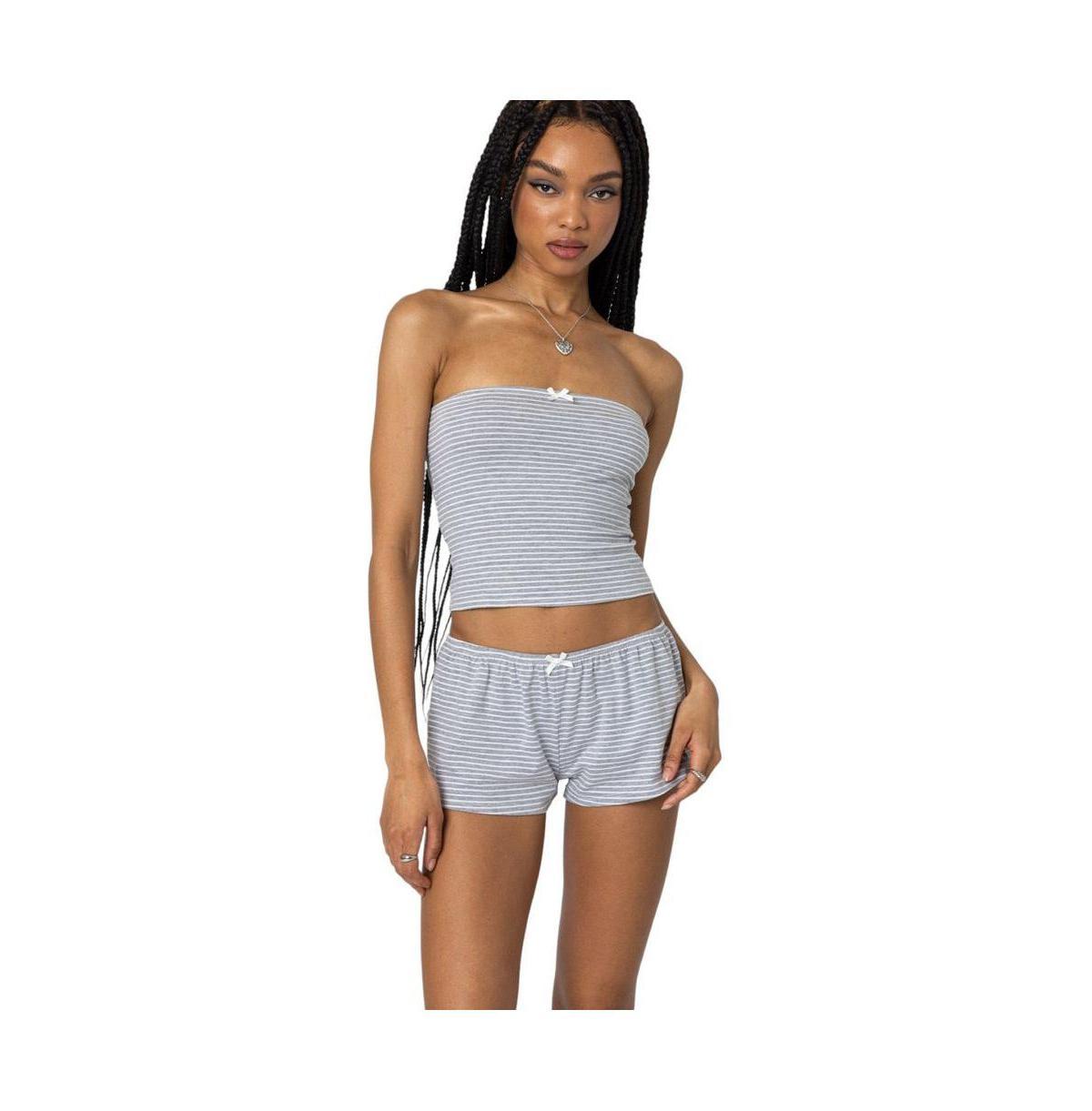 Edikted Womens Astor Striped Tube Top Product Image