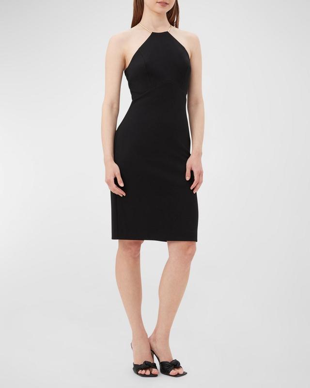 Sora Sleeveless Crepe Halter Midi Dress Product Image