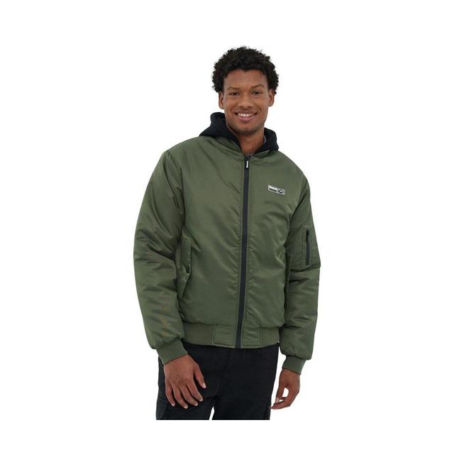 Mens Bomper Fleece Hood Bomber Jacket Product Image