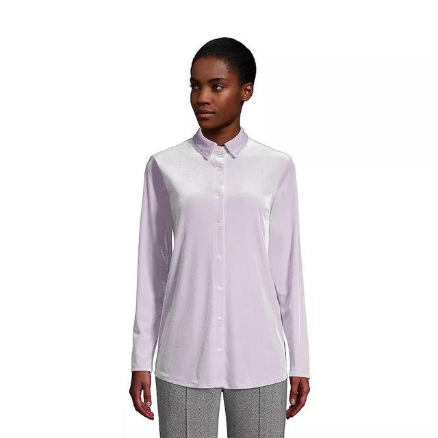 Womens Lands End Velvet Tunic Shirt Product Image