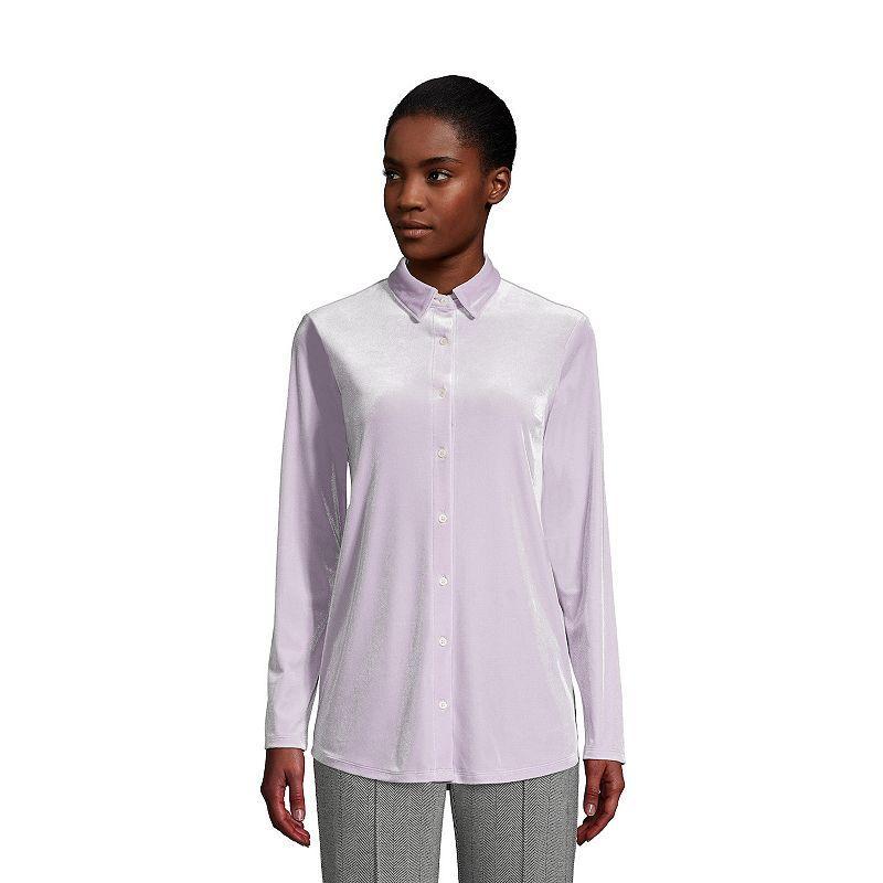 Womens Lands End Velvet Tunic Shirt Product Image