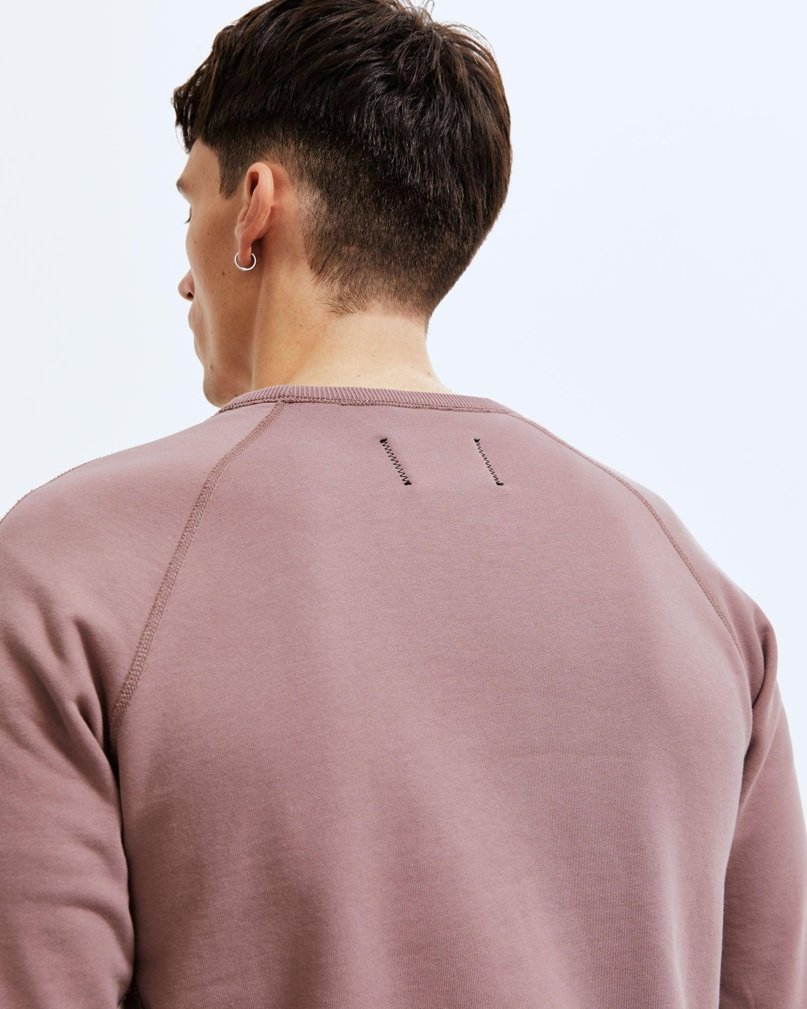 0984. Herringbone Terry Crewneck - Crimson Red Product Image