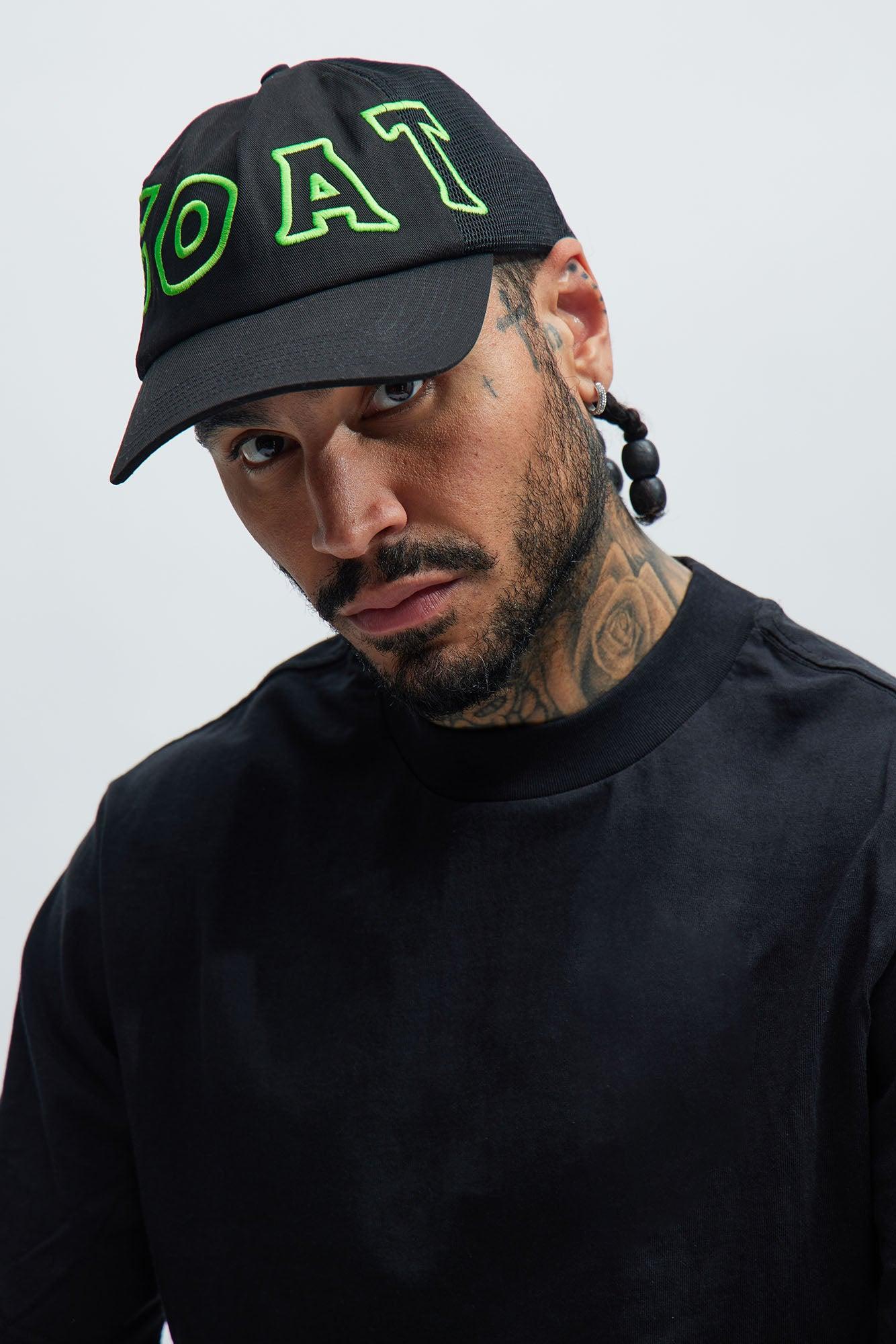 3D GOAT Snapback Hat - Black/Green Product Image