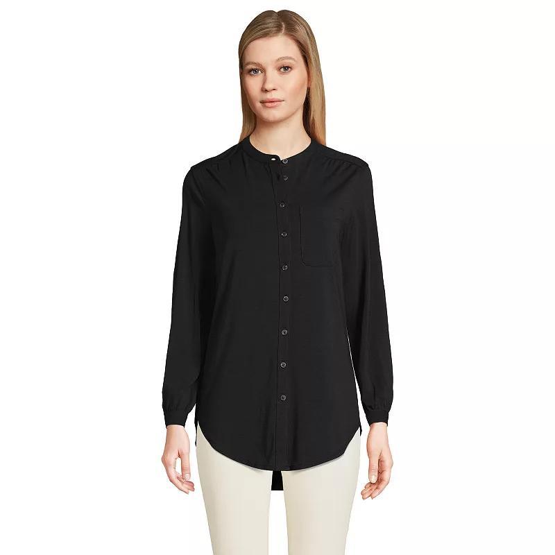 Lands End Womens Long Sleeve Jersey A-line Tunic Product Image