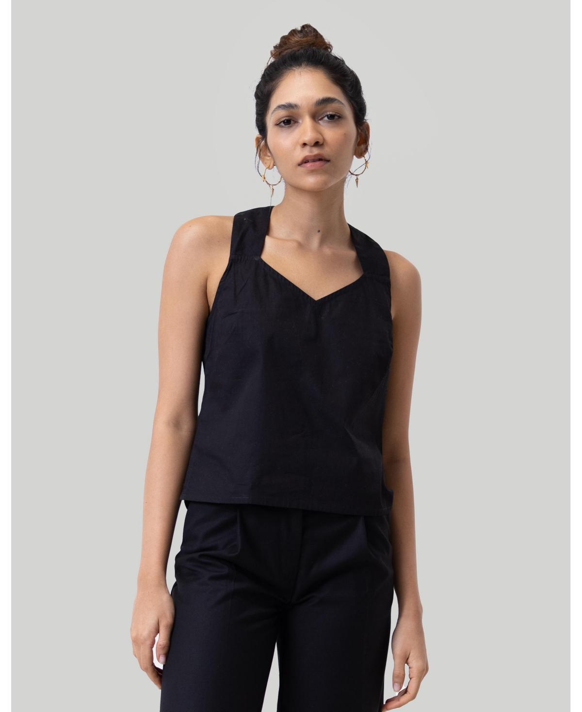 Womens Crossback button up tank top Product Image