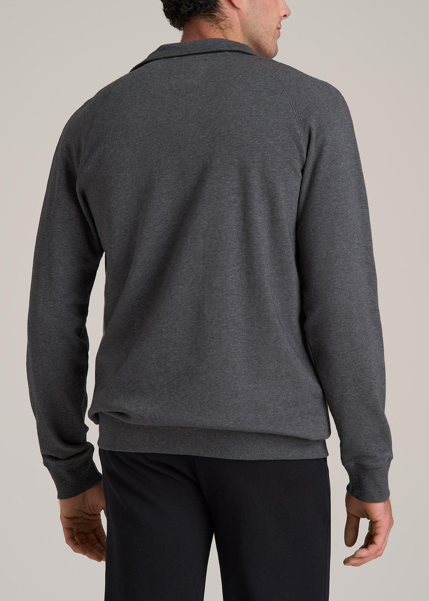 Wearever 2.0 French Terry Quarter-Zip Tall Men's Sweatshirt in Charcoal Mix Male Product Image