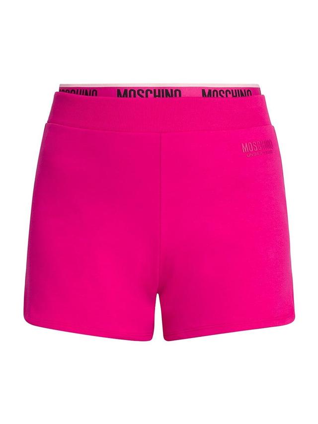 Womens Stretch-Cotton Logo Shorts Product Image