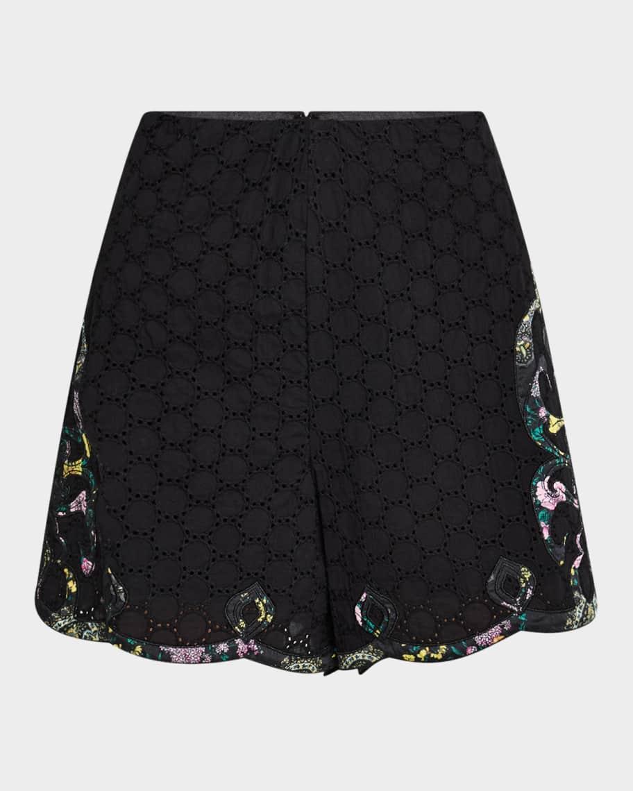 Kimberly Scalloped Eyelet Shorts Product Image