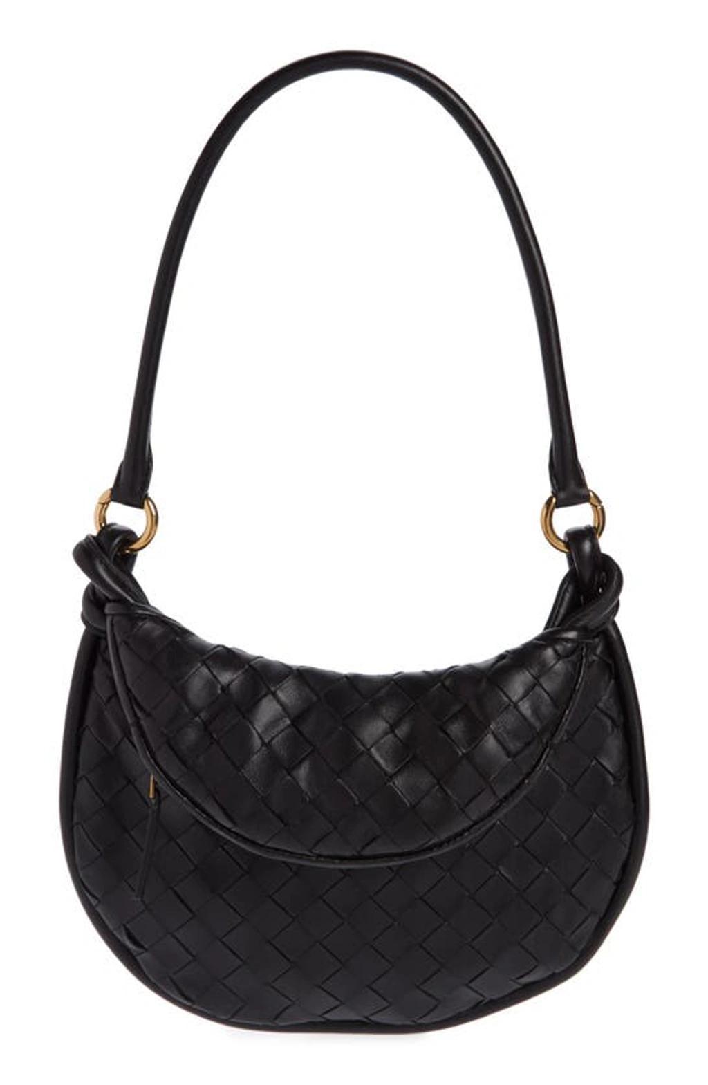 BOTTEGA VENETA Small Gemelli Leather Shoulder Bag In Black Product Image