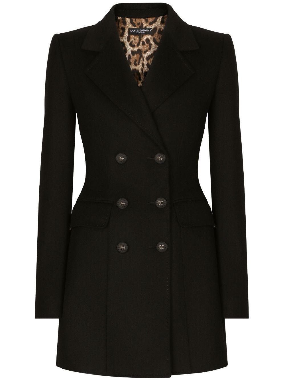 DOLCE & GABBANA Wool And Cashmere Turlington Jacket In Black Product Image