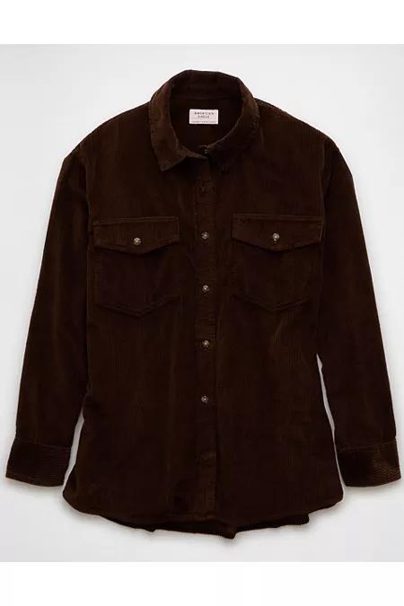 AE Oversized Corduroy Shacket Women's Product Image