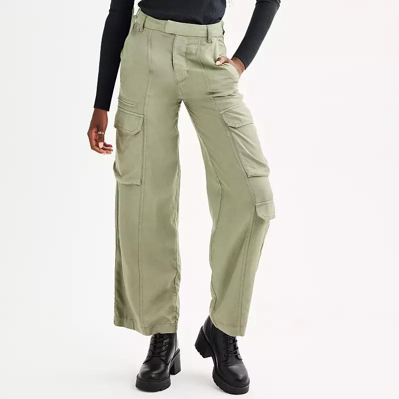 Juniors SO High-Rise Cargo Trousers, Womens Product Image