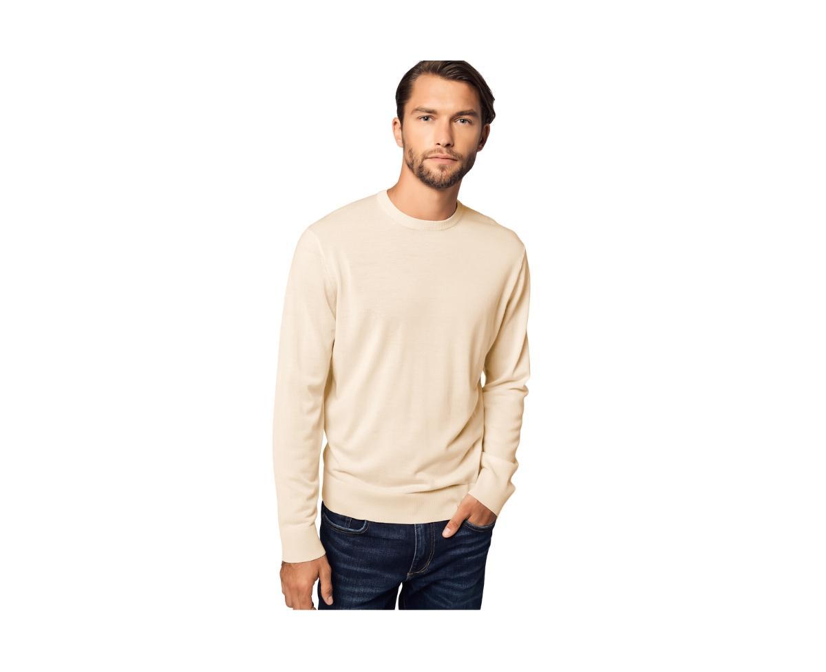 Bellemere Mens Pure Crew Neck Merino Sweater Product Image