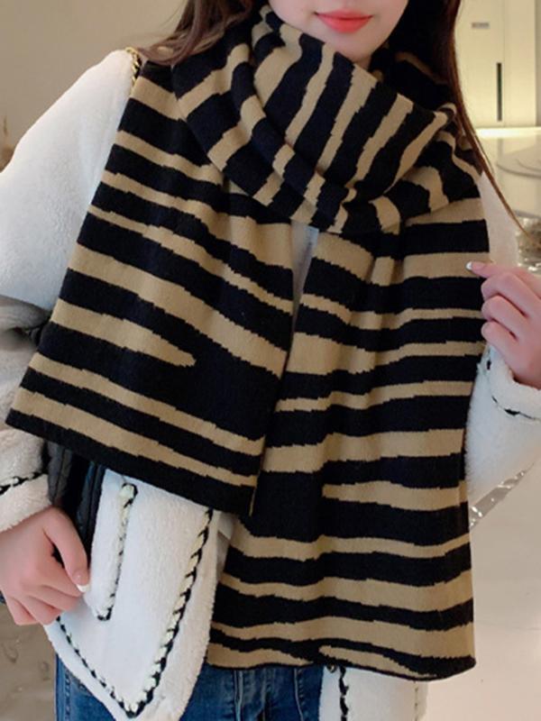 Keep Warm Zebra-Stripe Shawl&Scarf Product Image