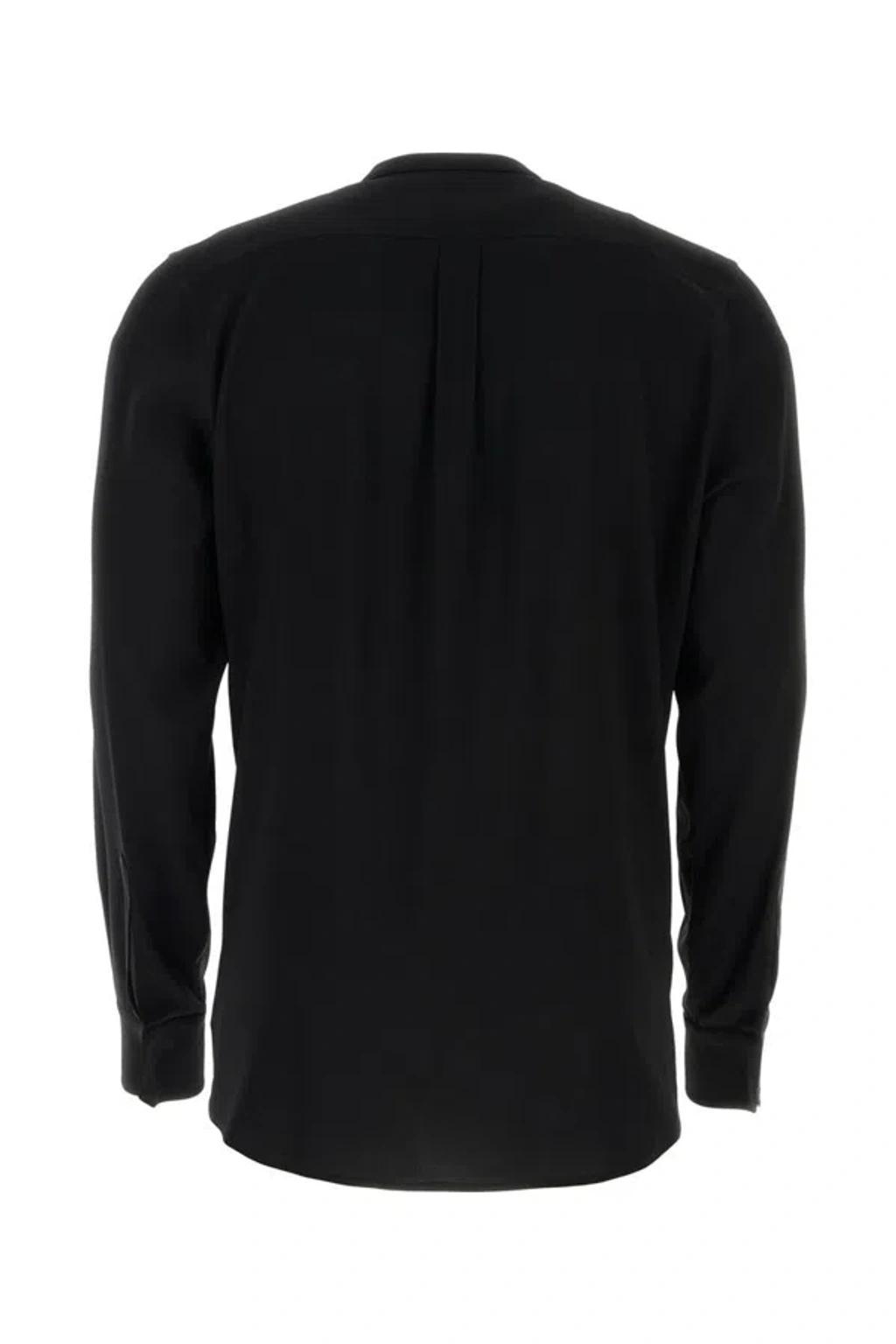 Black Crepe Shirt Product Image