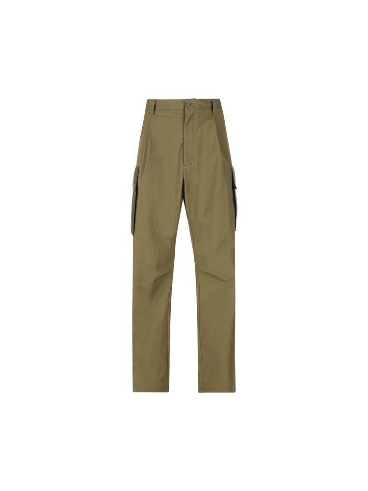 Logo Patch Cargo Pants In Beige Product Image