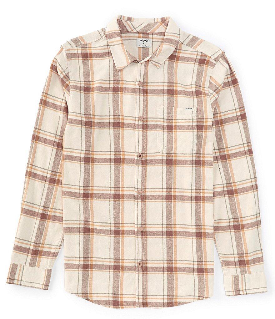 Hurley Portland Long Sleeve Plaid Organic Flannel Woven Shirt Product Image