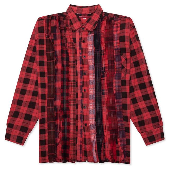 Over Dyed Ribbon Shirt - Red Male Product Image