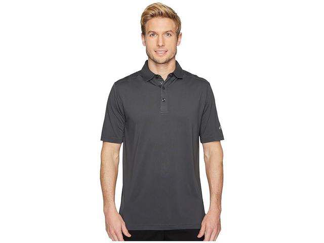 Callaway Opti-Dri Micro-Hex Solid Polo (Asphalt) Men's Clothing Product Image