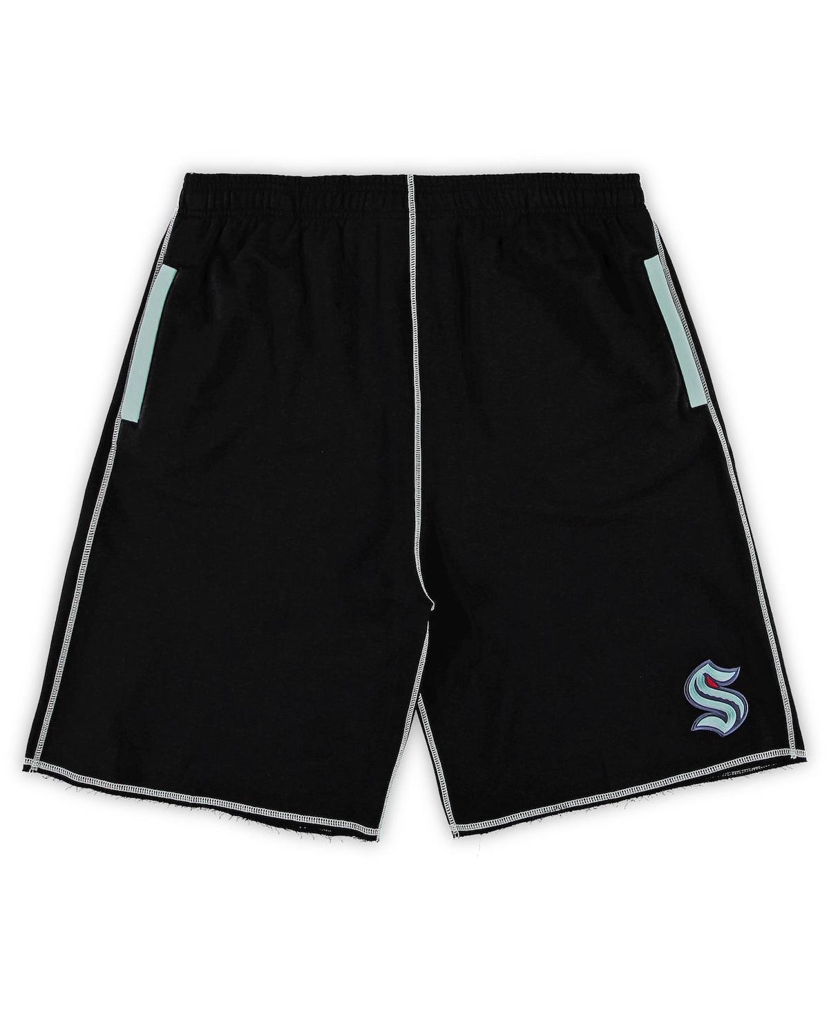 Mens Black Seattle Kraken Big and Tall French Terry Shorts Product Image