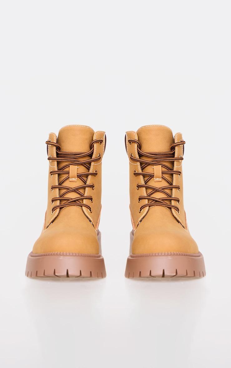 Tan Nubuck Round Toe Lace Up Ankle Boot product image