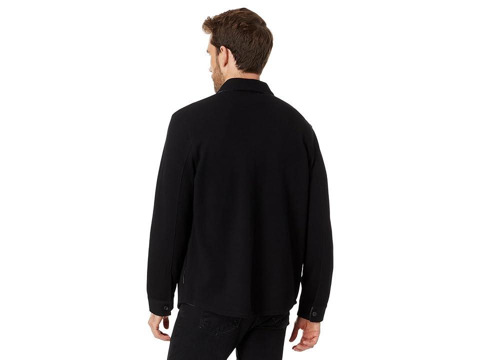 Vince Shirt Jacket (Black/Medium Heather Grey) Men's Coat Product Image