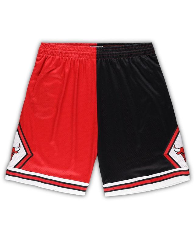 Mens Mitchell & Ness /Black Chicago Bulls Big & Tall Hardwood Classics Split Swingman Shorts Product Image