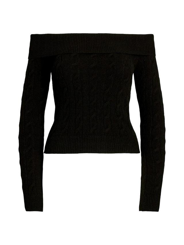 Womens Off-the-Shoulder Cashmere Top Product Image