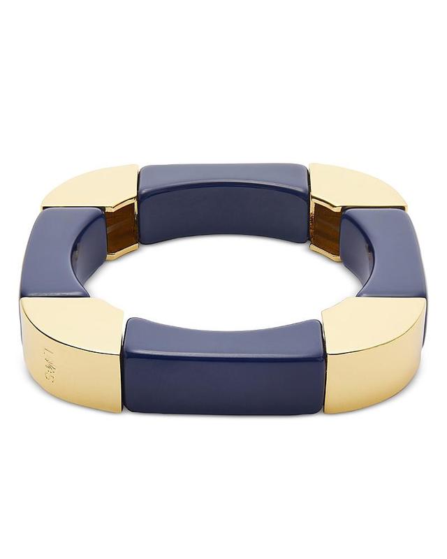 Lele Sadoughi Color Geometric Stretch Bangle Bracelet in Gold Tone Product Image