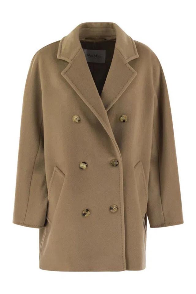 MAX MARA Rebus Wool & Cashmere Short Coat In Camel Product Image