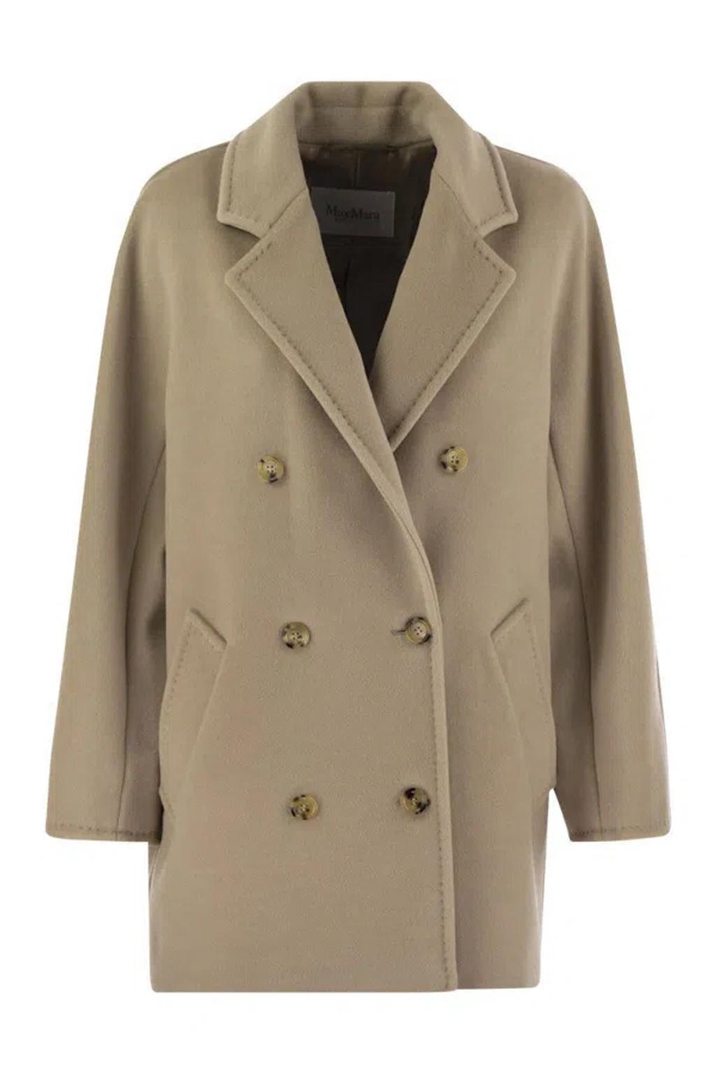 MAX MARA Rebus Wool & Cashmere Short Coat In Camel Product Image