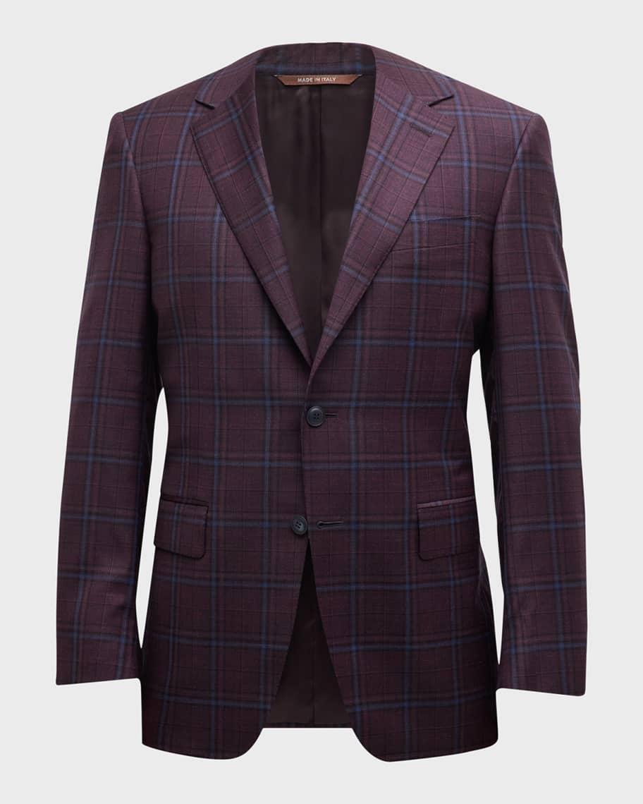 Men's Windowpane Wool Sport Coat Product Image