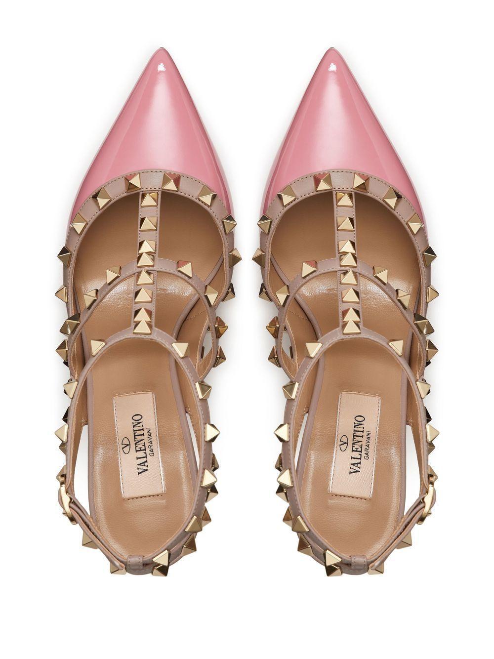 Rockstud High-heel Pumps In Pink Product Image