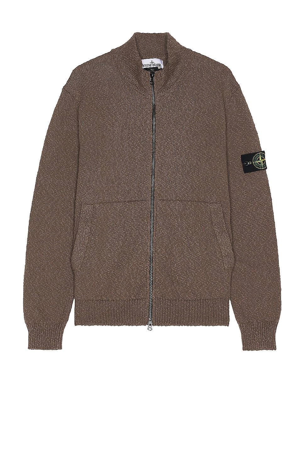 Stone Island Full Zip Cardigan in Grey Product Image