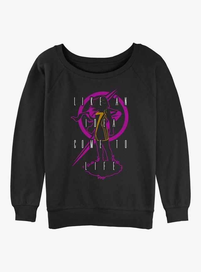 Marvel Ms. Marvel Fist Panel Girls Slouchy Sweatshirt Product Image