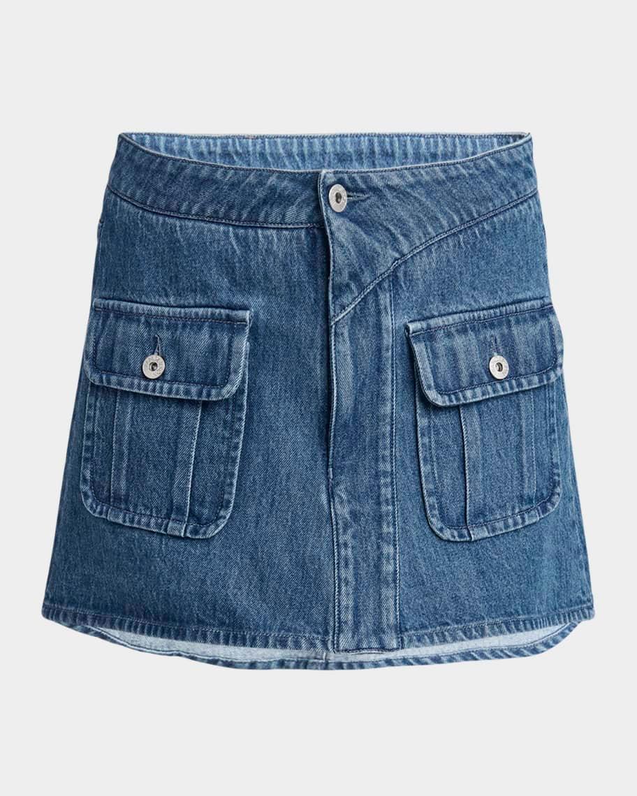 Patch Pocket Mini Denim Skirt product image