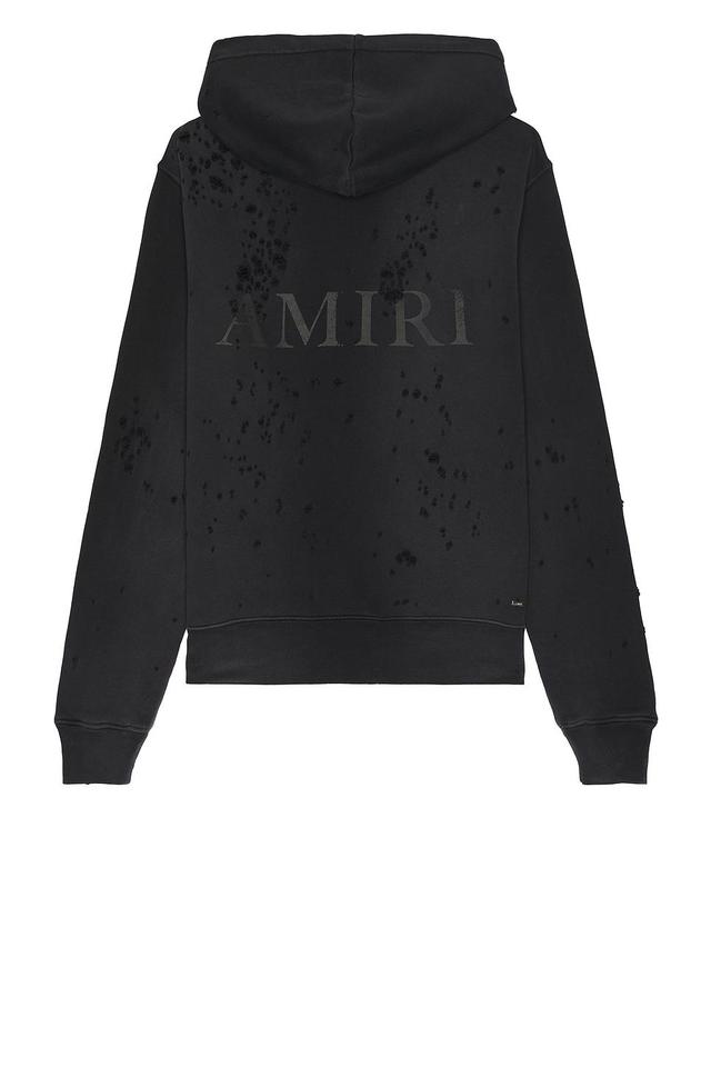 Amiri Ma Logo Shotgun Zip Hoodie in Faded Black - Black. Size S (also in ). Product Image