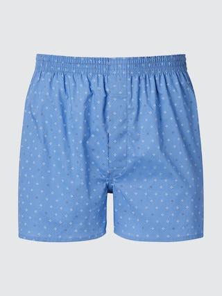 Mens Woven Printed Trunks Blue 3XL UNIQLO US Product Image