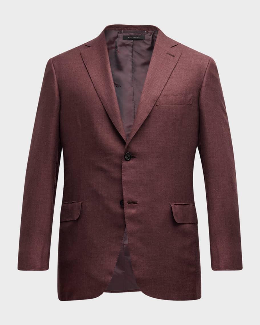 Men's Solid Silk-Blend Blazer Product Image