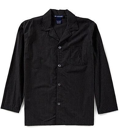 Polo Ralph Lauren Cotton Check Button Down Pajama Shirt Product Image