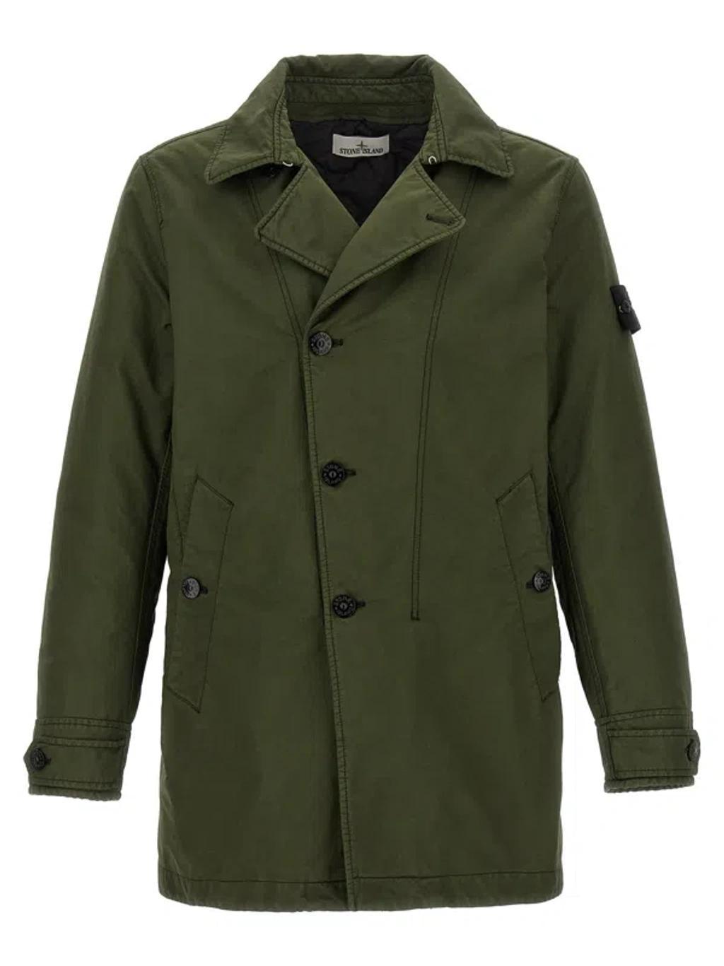 STONE ISLAND 'david-tc' Jacket With Back Vent And Front Pockets In Green Product Image